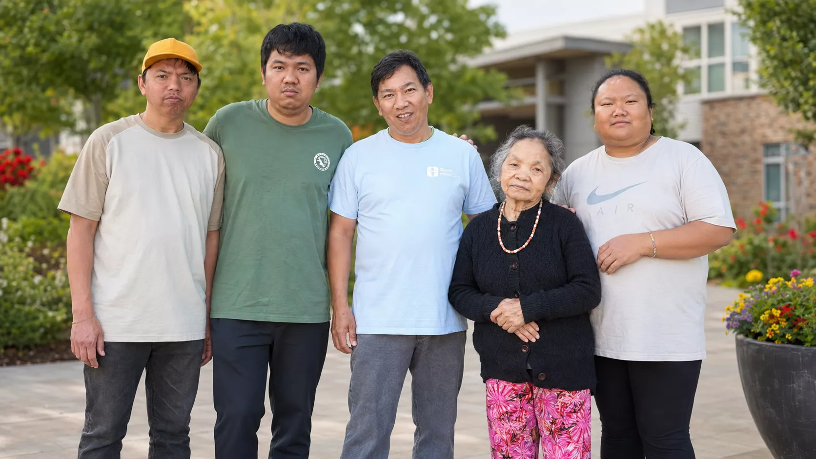 Caregiver supporting a client